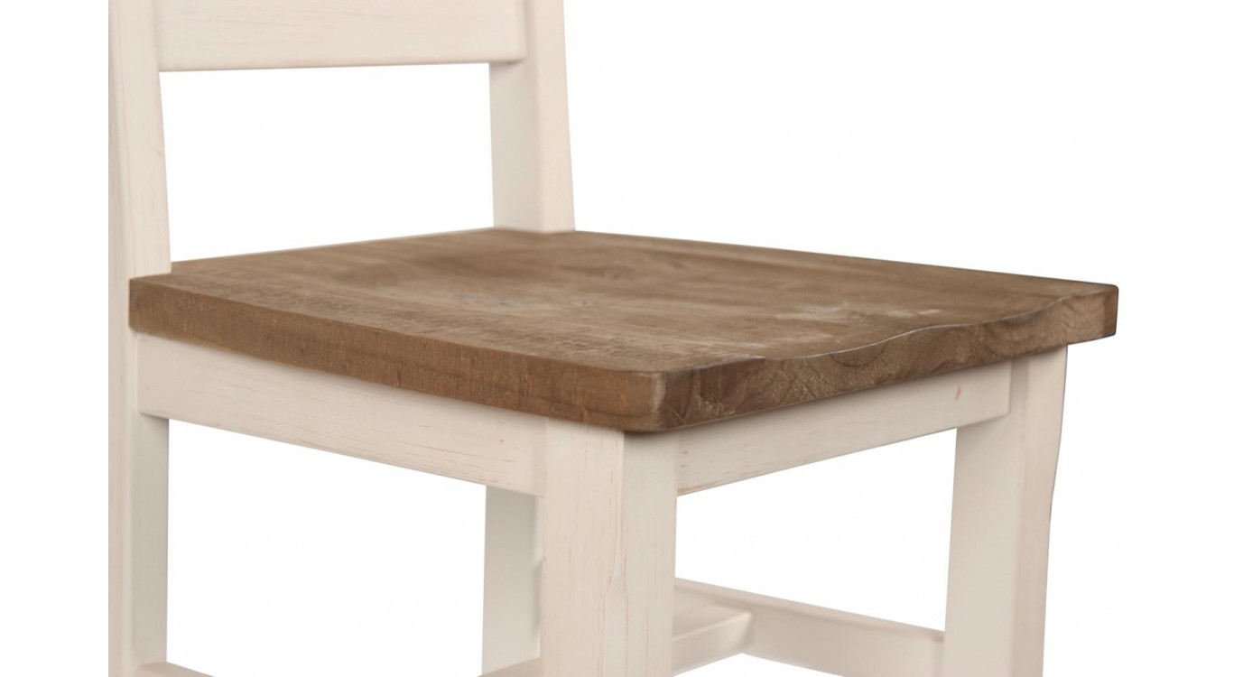 2er-Set Stühle Holz Zesuriert Weiß 47x51.5x102.5cm