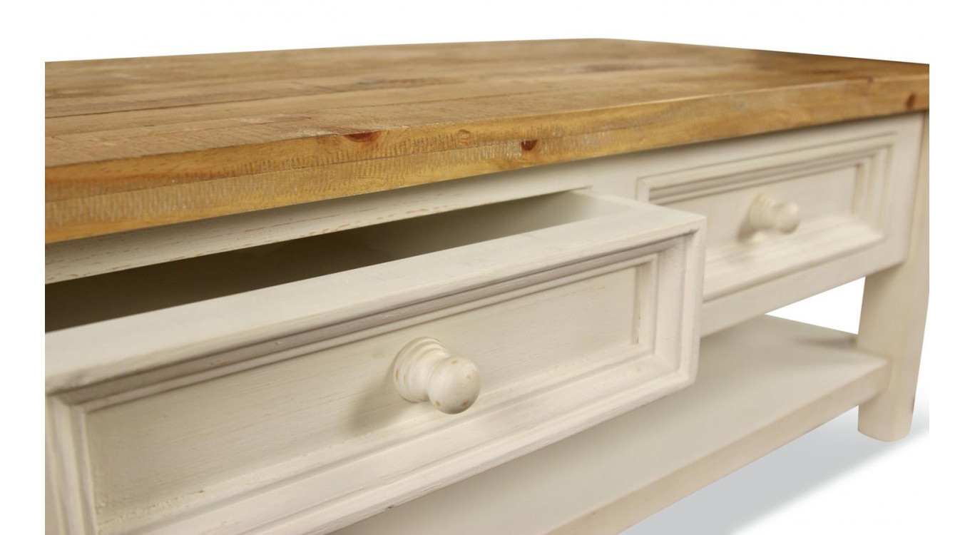 Unterschrank Aufbewahrung Holz Weiss Gestalten 2 Schubladen 120x60x45cm