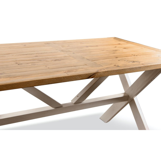 Table Haute Bois Blanc Césuré 160x105x88.5cm