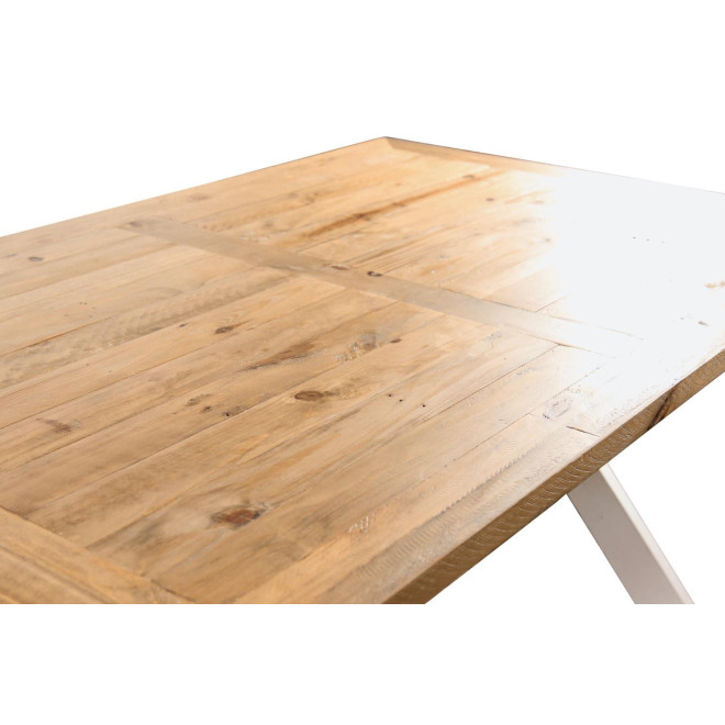 Hoher Tisch Holz Weiß Zesuriert 160x105x88.5cm