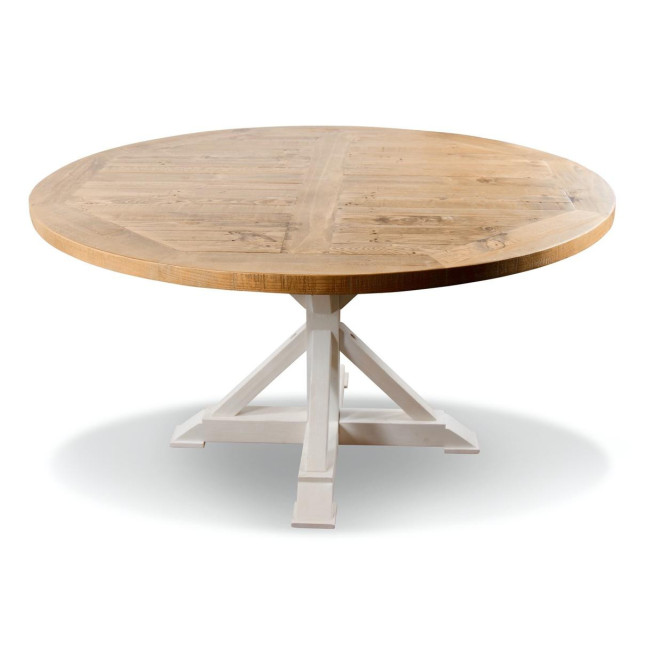 Table Ronde Bois Blanc Césuré 150cm