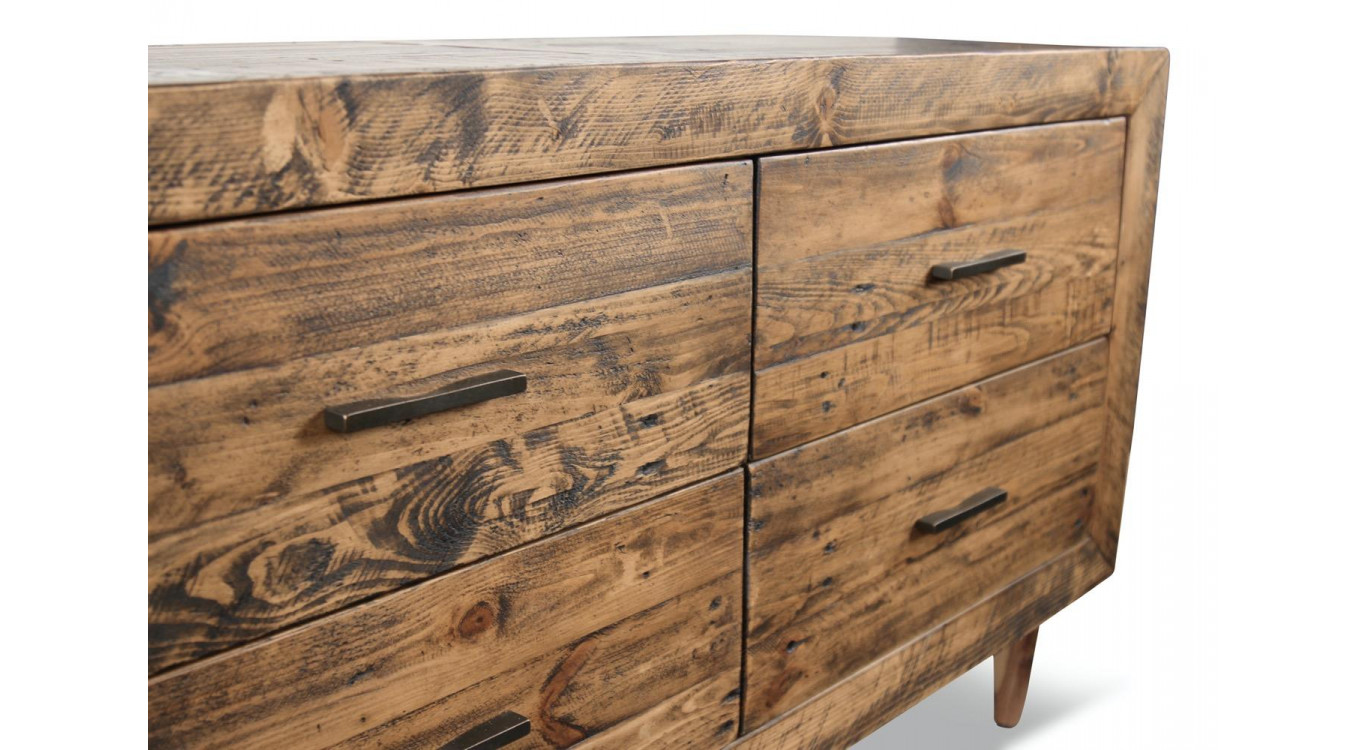 Meuble Bas Rangement Bois 120x40x68cm