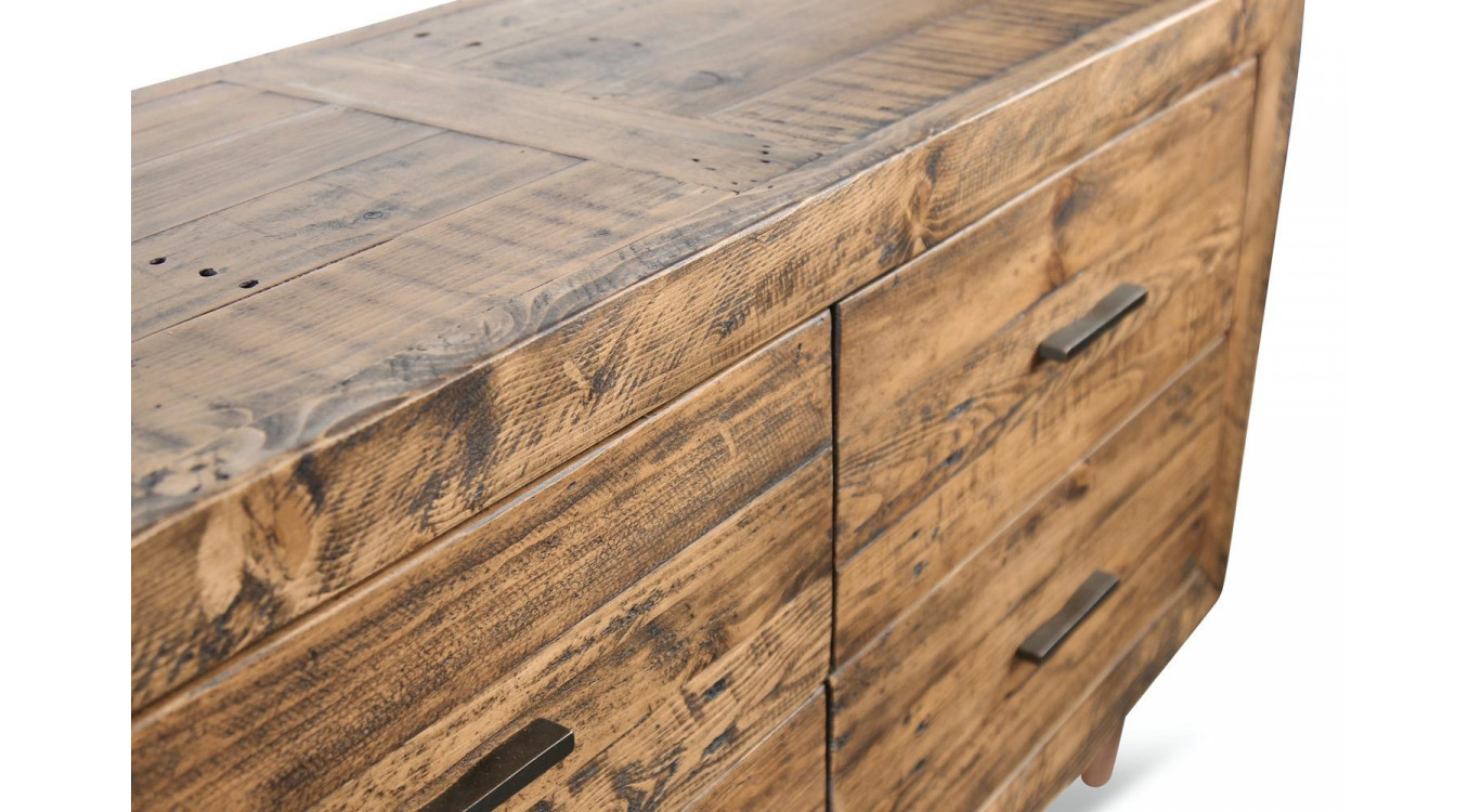 Meuble Bas Rangement Bois 120x40x68cm