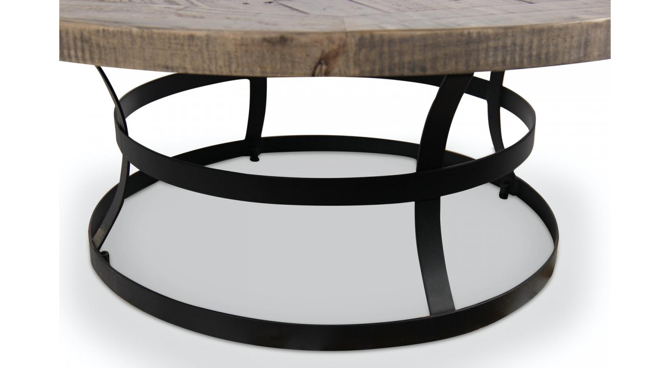 Runder Couchtisch Holz Braun 100x100x40.5cm