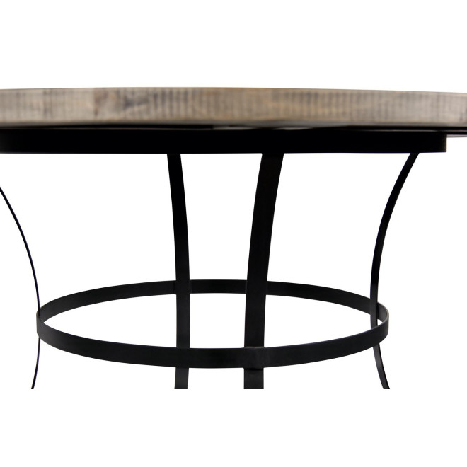Table Ronde Bois Marron 140x140x75cm