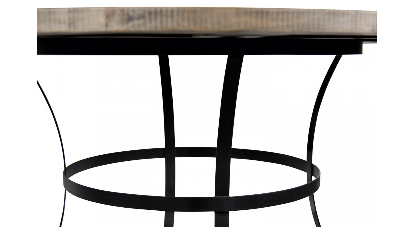 Table Ronde Bois Marron 140x140x75cm