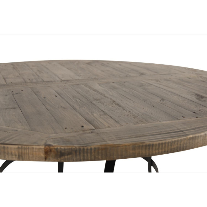 Table Ronde Bois Marron 140x140x75cm