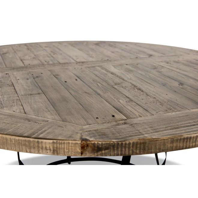 Table Ronde Bois Marron 140x140x75cm