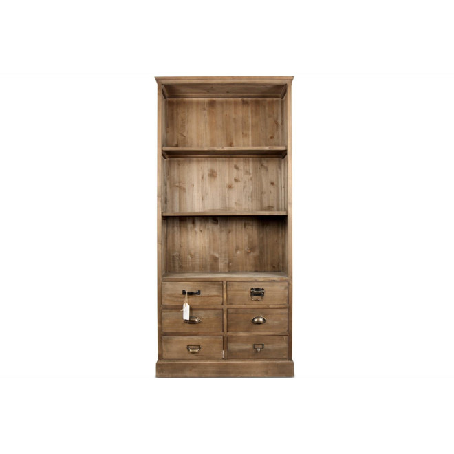 Buffet Vaisselier Rangement Holz 6 Schubladen 78x34x168cm