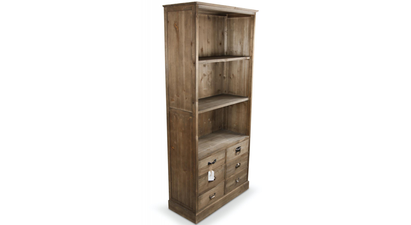Buffet Vaisselier Rangement Holz 6 Schubladen 78x34x168cm