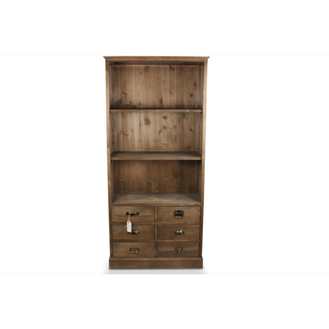 Buffet Vaisselier Rangement Holz 6 Schubladen 78x34x168cm