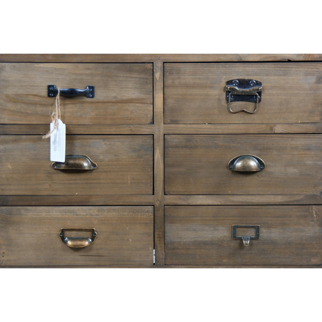 Buffet Vaisselier Rangement Holz 6 Schubladen 78x34x168cm
