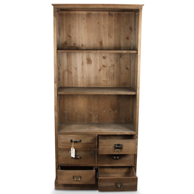 Buffet Vaisselier Rangement Holz 6 Schubladen 78x34x168cm