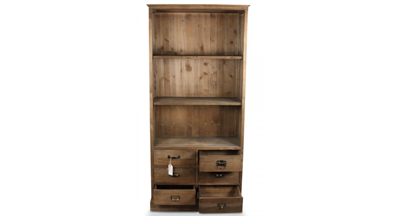 Buffet Vaisselier Rangement Holz 6 Schubladen 78x34x168cm