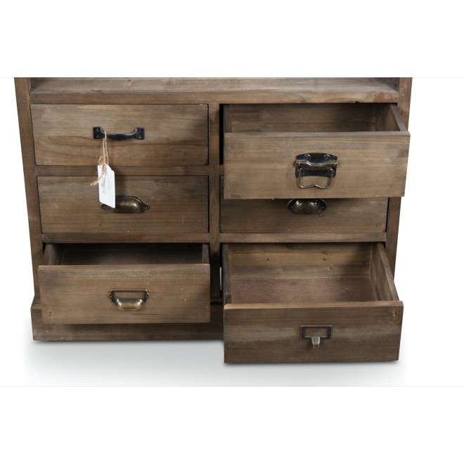 Buffet Vaisselier Rangement Holz 6 Schubladen 78x34x168cm