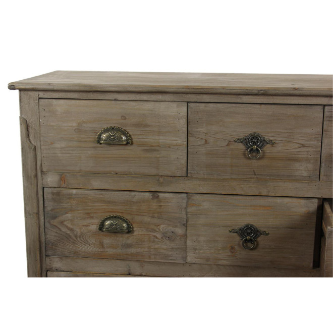Unterschrank Aufbewahrung Holz 9 Schubladen 121x40x94cm