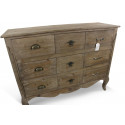 9 Drawer Wooden Chest 121x40x94cm