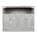Sideboard Holz Weiß Zinkplatte 119x47x90cm