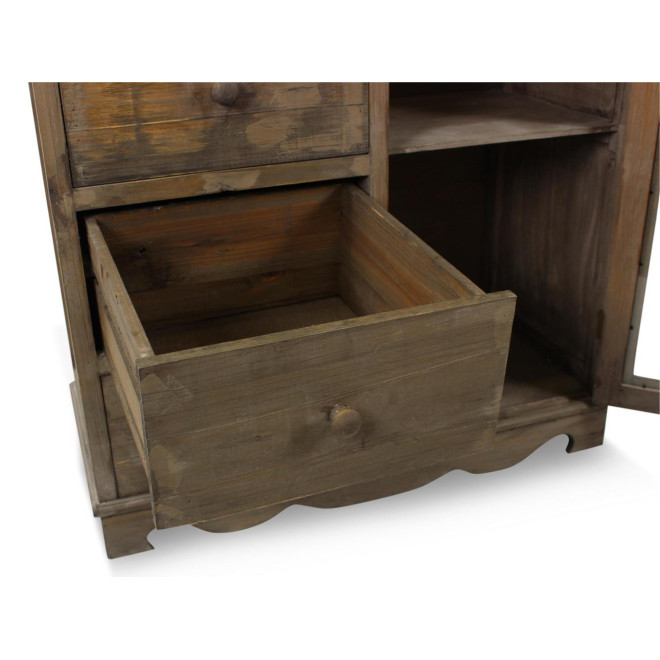 Meuble Bas Rangement Bois 4 Tiroirs 80x40x90cm