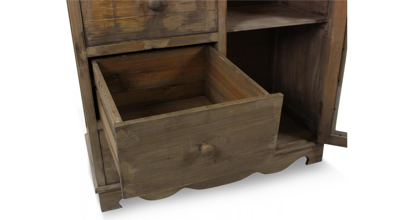 Unterschrank Aufbewahrung Holz 4 Schubladen 80x40x90cm