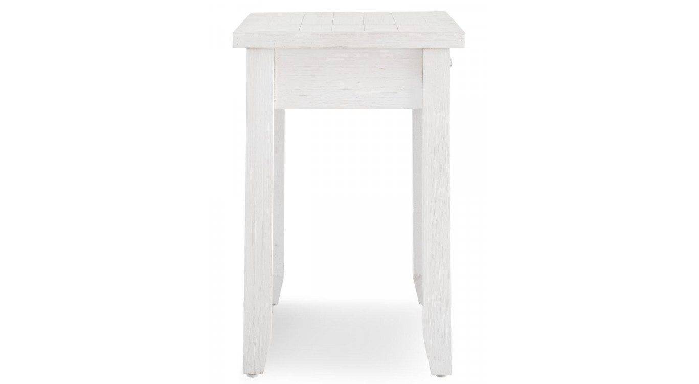 Schreibtisch 1 Schublade Holz Weiß 110x50x76cm