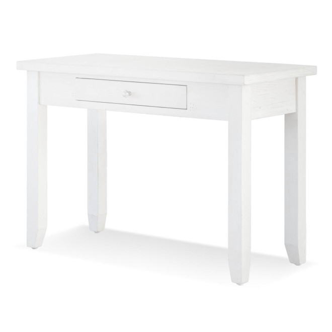 Schreibtisch 1 Schublade Holz Weiß 110x50x76cm