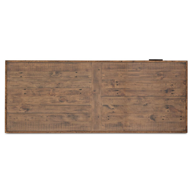 Bureau 3 Tiroirs Bois Métal Marron 150x60x76cm
