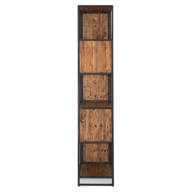 Bücherregal Holz Metall Braun 80x38x198cm