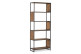 Bücherregal Holz Metall Braun 80x38x198cm