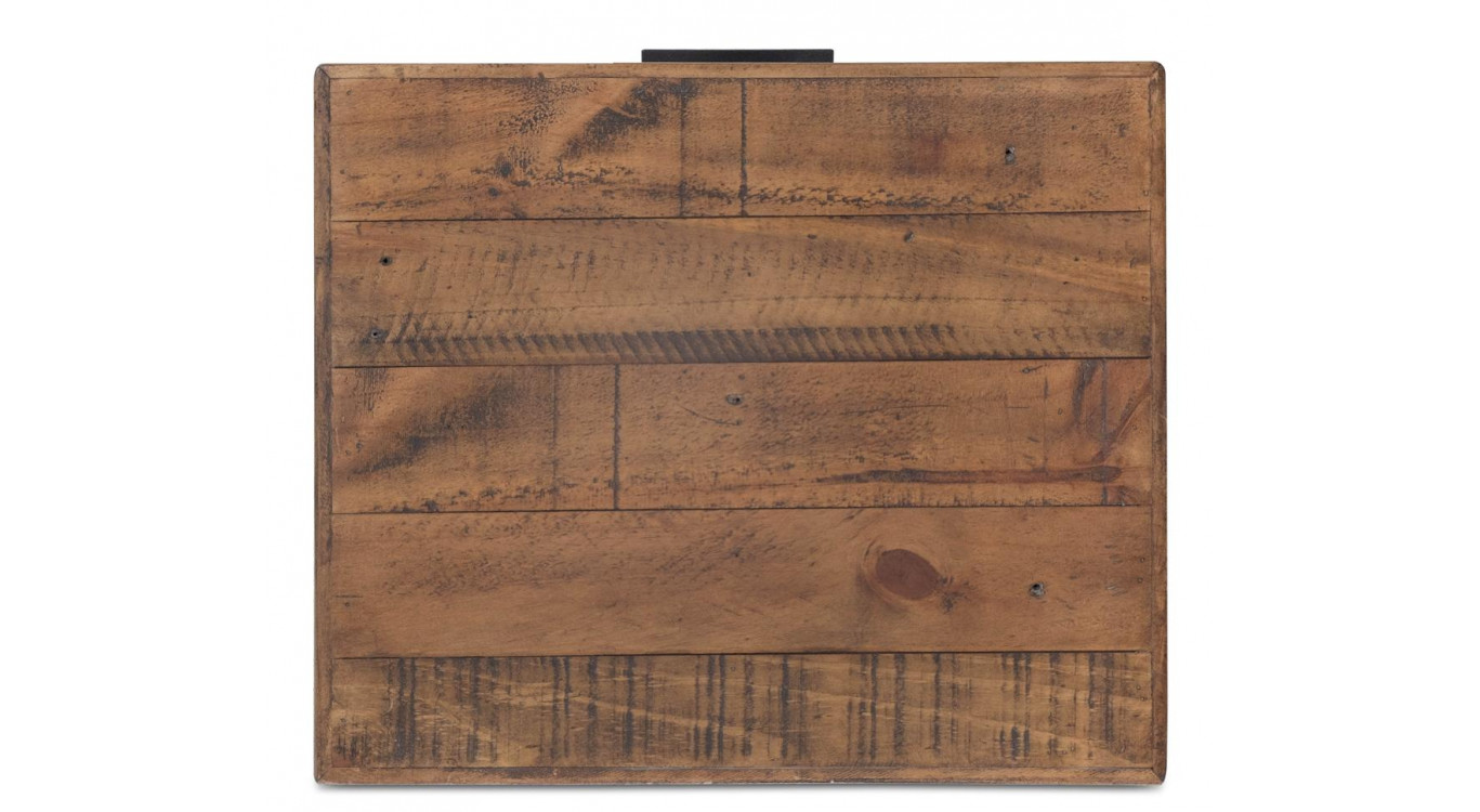 Nachttisch mit 2 Schubladen Holz Metall Braun 50x42x81cm