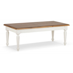 Table Basse Bois Blanc 120x60x45cm