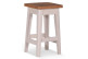 Lote de 2 taburetes de madera blancos 35x35x61cm