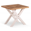 White Wood Bedside Table 60x60x41cm