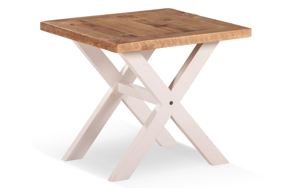 Table De Chevet Bois Blanc 60x60x41cm