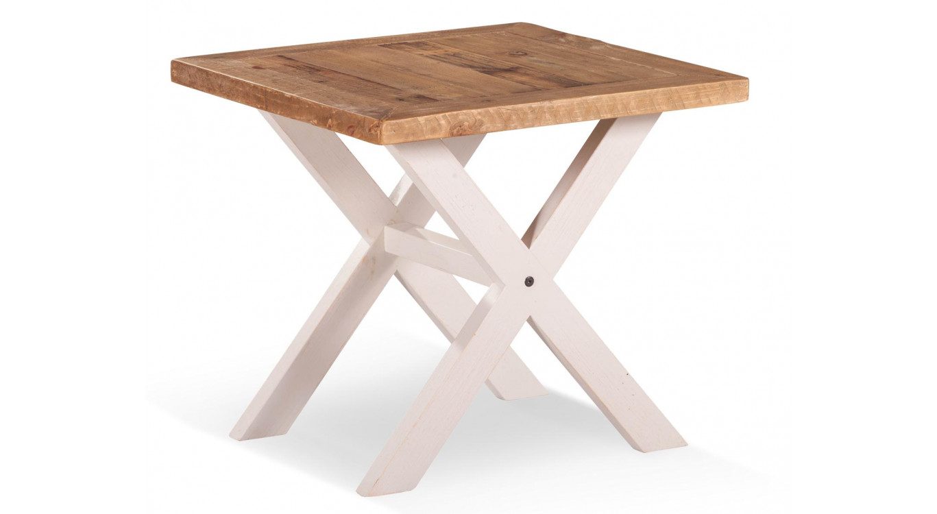 Table De Chevet Bois Blanc 60x60x41cm