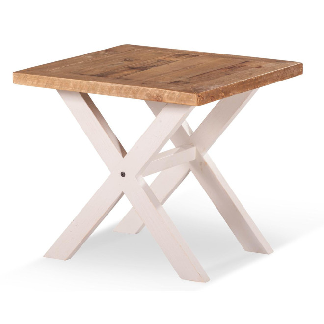 Nachttisch Holz Weiß 60x60x41cm