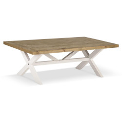Niedriger Holztisch Weiß 120x75x41cm