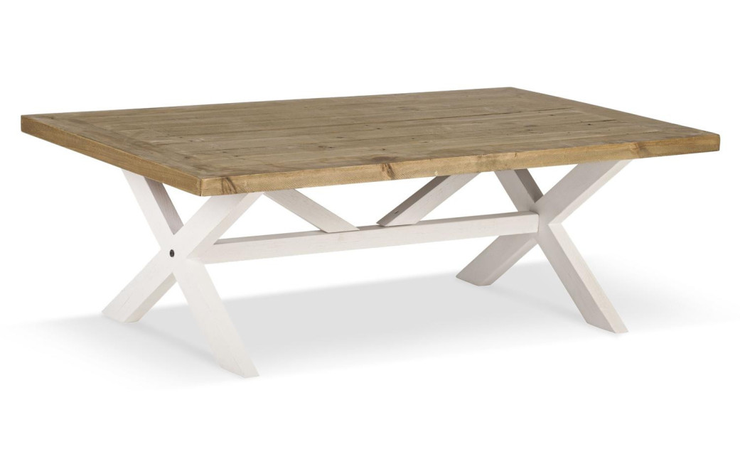 Table Basse Bois Blanc 120x75x41cm