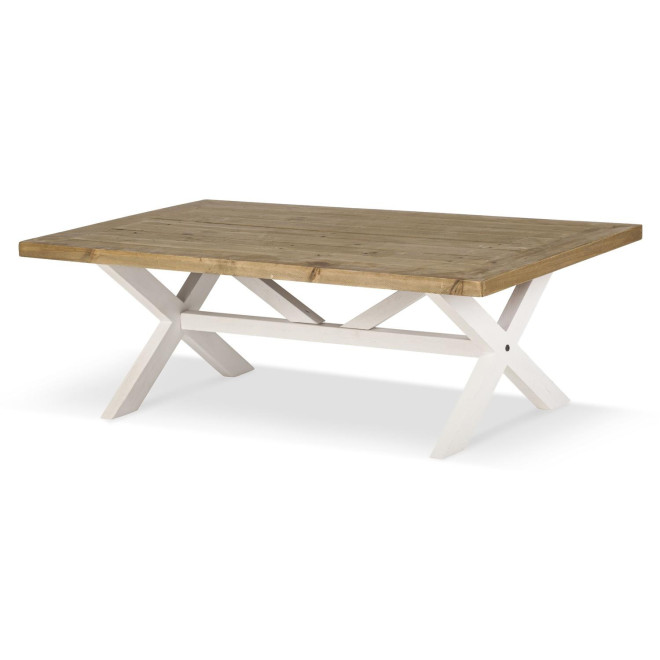 Table Basse Bois Blanc 120x75x41cm
