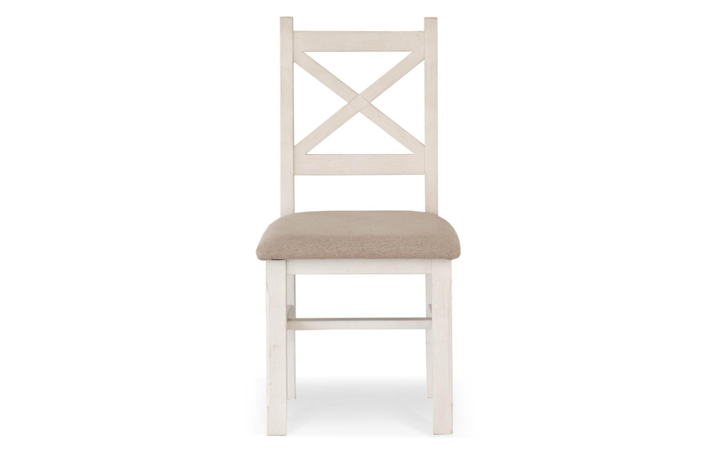Lot de 2 Chaises Bois Blanc 47x51.5x102cm Lot de 2 Chaises Bois Blanc 47x51.5x102cm