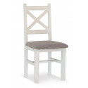 Set di 2 sedie in legno bianco 47x51.5x102cm
