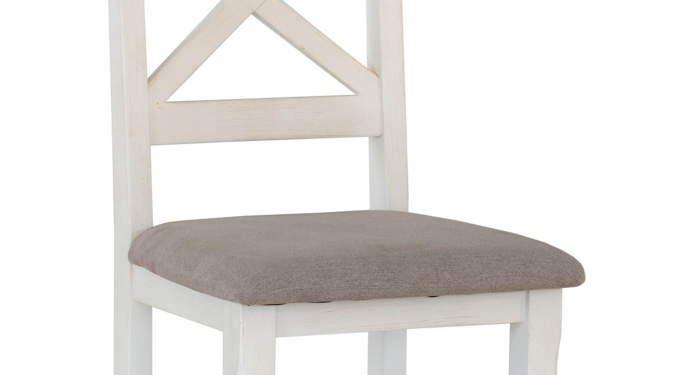 Lot de 2 Chaises Bois Blanc 47x51.5x102cm