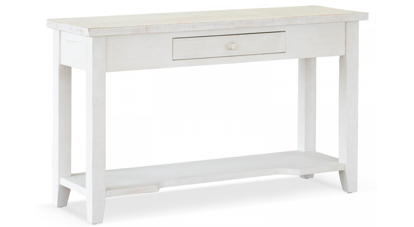 Konsole 1 Schublade Holz Weiß 120x41.5x78cm