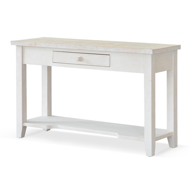 Konsole 1 Schublade Holz Weiß 120x41.5x78cm