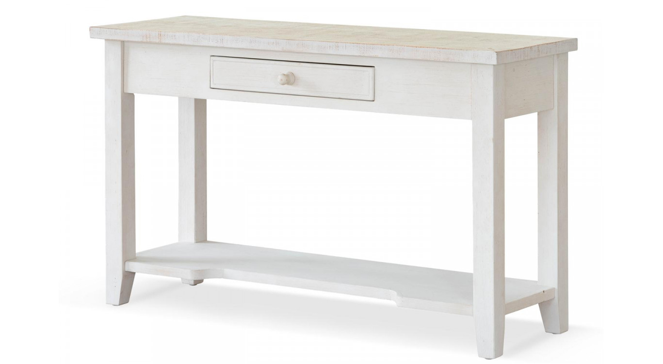 Konsole 1 Schublade Holz Weiß 120x41.5x78cm