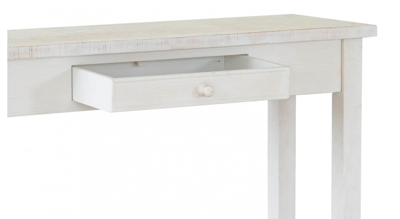 Konsole 1 Schublade Holz Weiß 120x41.5x78cm