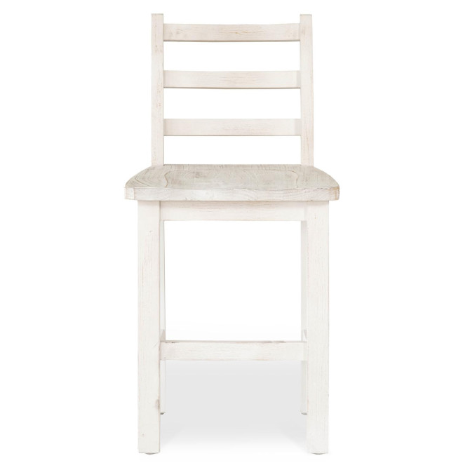 Lot de 2 Chaises Hautes Bois Blanc 47x51x95cm