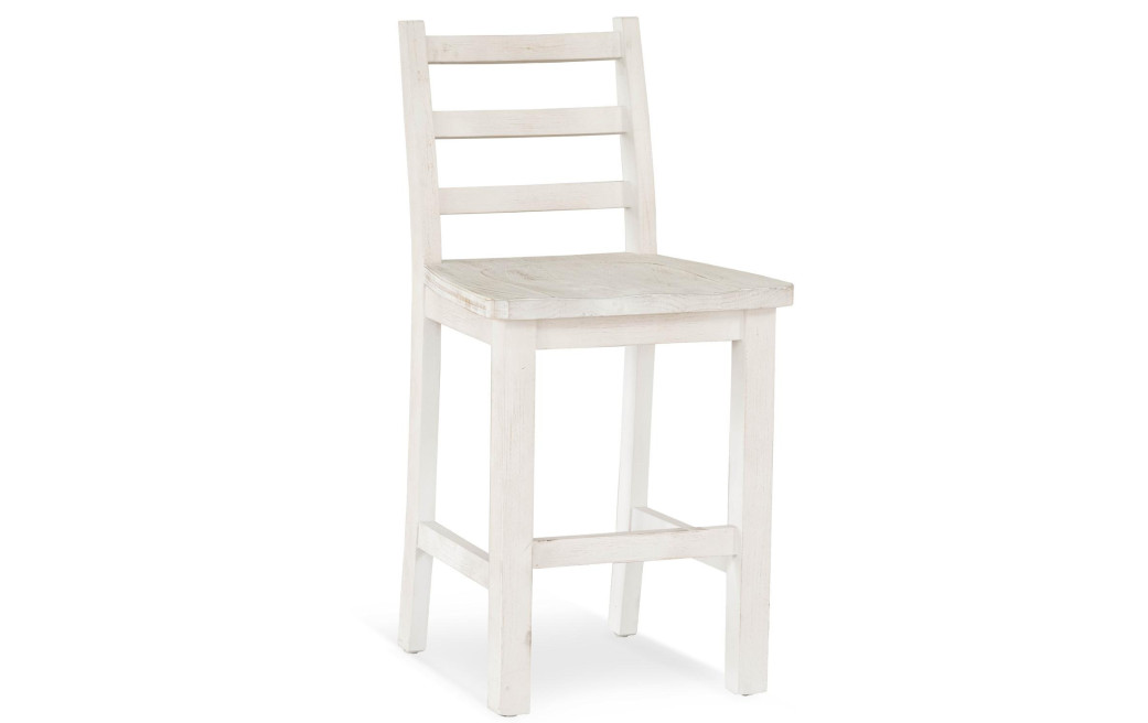 Lot de 2 Chaises Hautes Bois Blanc 47x51x95cm