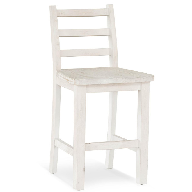 Lot de 2 Chaises Hautes Bois Blanc 47x51x95cm