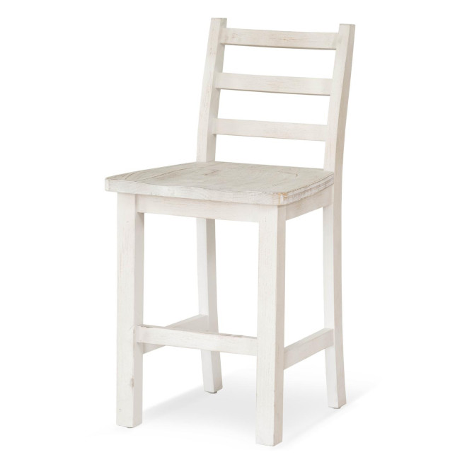 Lot de 2 Chaises Hautes Bois Blanc 47x51x95cm